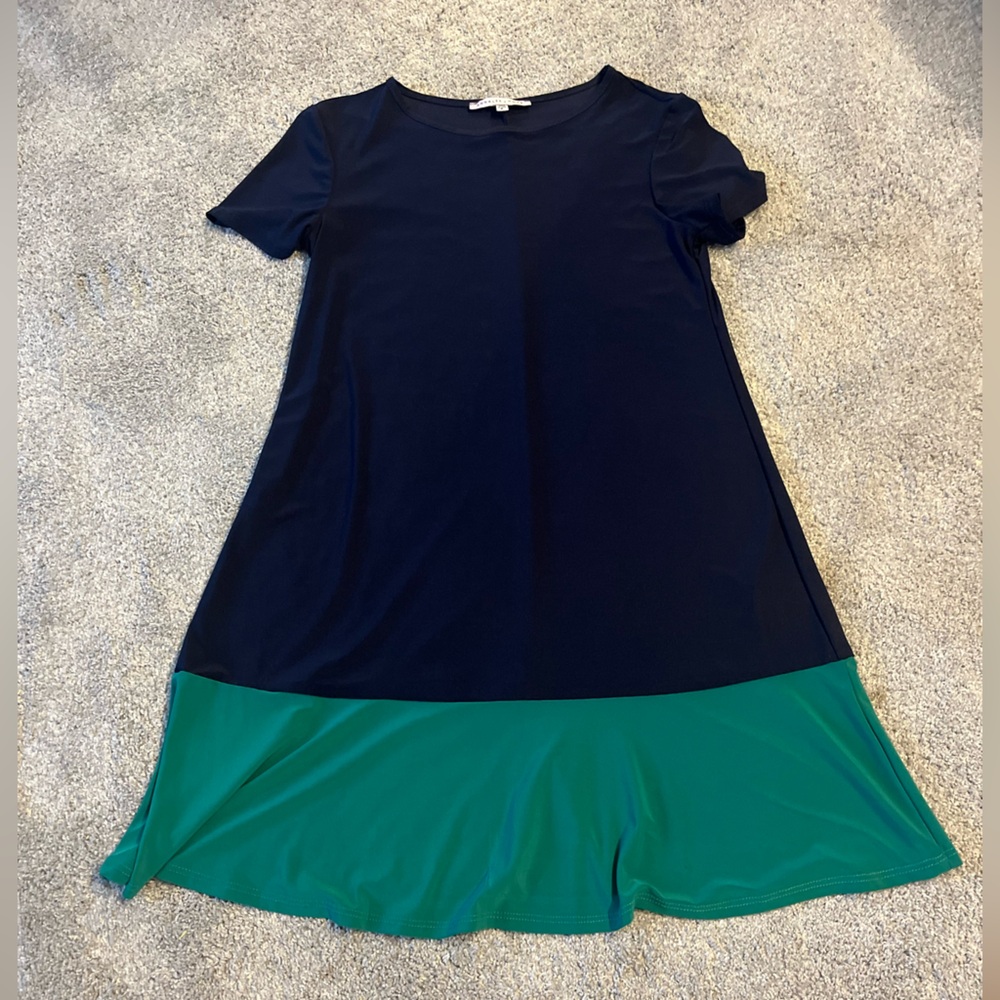 Annalee + Hope Navy and Green Dress